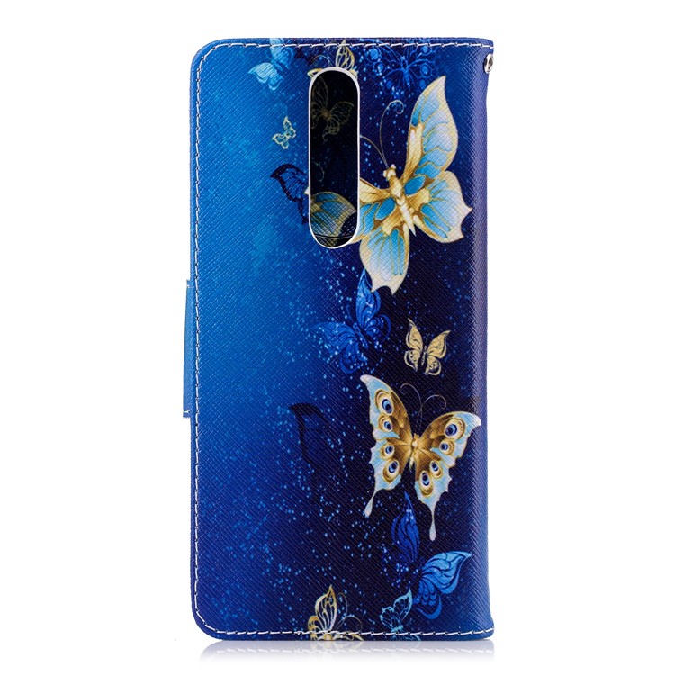 Pattern Printing Wallet Leather Case with Stand for Nokia 5.1 - Butterfly Pattern-3