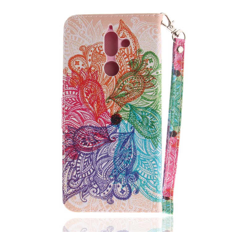 Pattern Printing Wallet Stand Leather Cover Protector for Nokia 7 plus - Paisley Flower-3