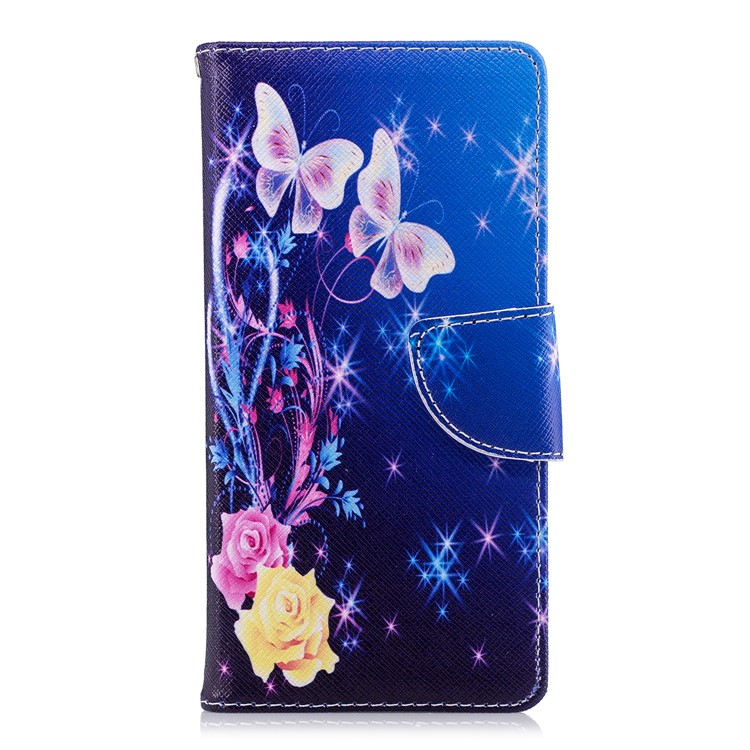 Padrão De Impressão Carteira De Couro Stand Shell Case Para Nokia 3.1 - Borboletas Elegantes-2