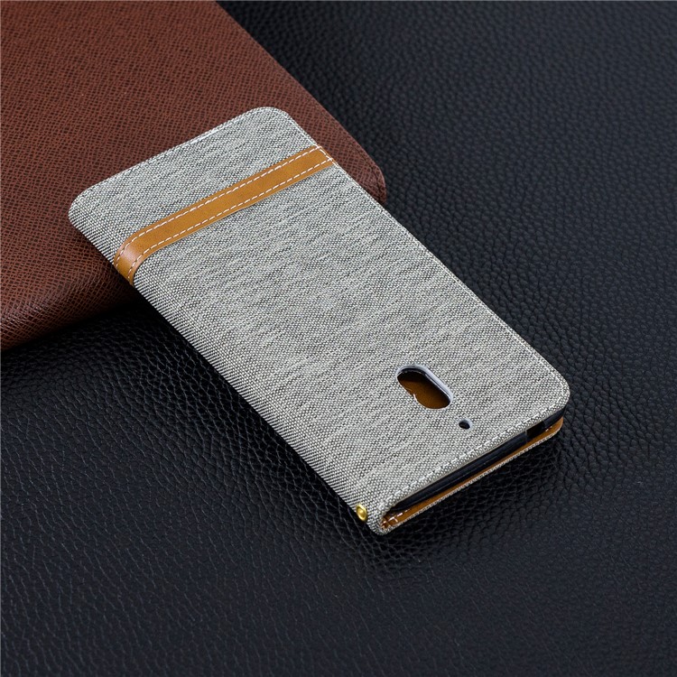 Assorted Color Jeans Cloth Wallet Stand Leather Phone Cover for Nokia 2.1 - Grey-10