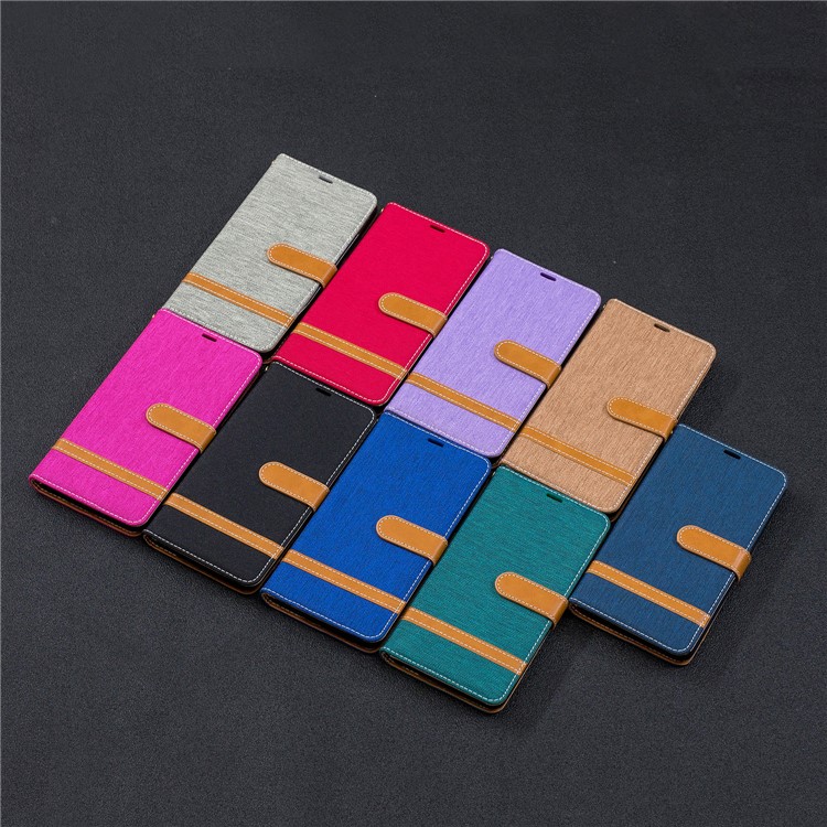 Assorted Color Jeans Cloth Wallet Stand Leather Phone Cover for Nokia 2.1 - Grey-11