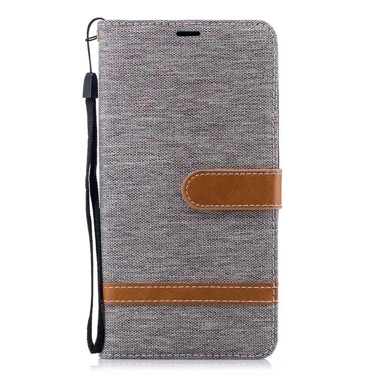 Assorted Color Jeans Cloth Wallet Stand Leather Phone Cover for Nokia 2.1 - Grey-2