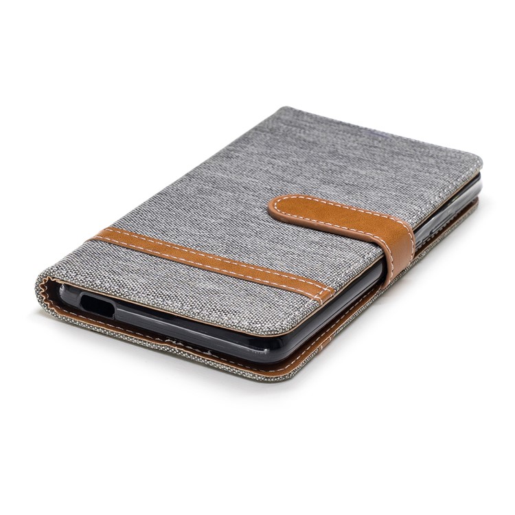 Assorted Color Jeans Cloth Wallet Stand Leather Phone Cover for Nokia 2.1 - Grey-6