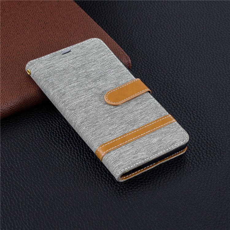 Assorted Color Jeans Cloth Wallet Stand Leather Phone Cover for Nokia 2.1 - Grey-9