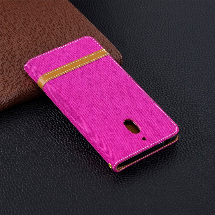 Assorted Color Jeans Cloth Wallet Stand Leather Mobile Casing for Nokia 2.1 - Rose-10