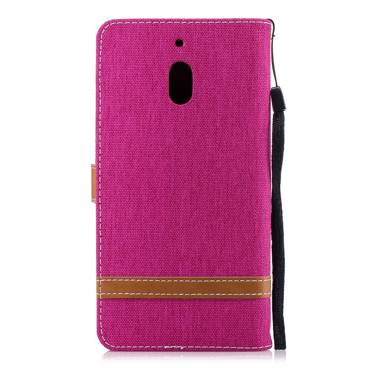 Assorted Color Jeans Cloth Wallet Stand Leather Mobile Casing for Nokia 2.1 - Rose-3
