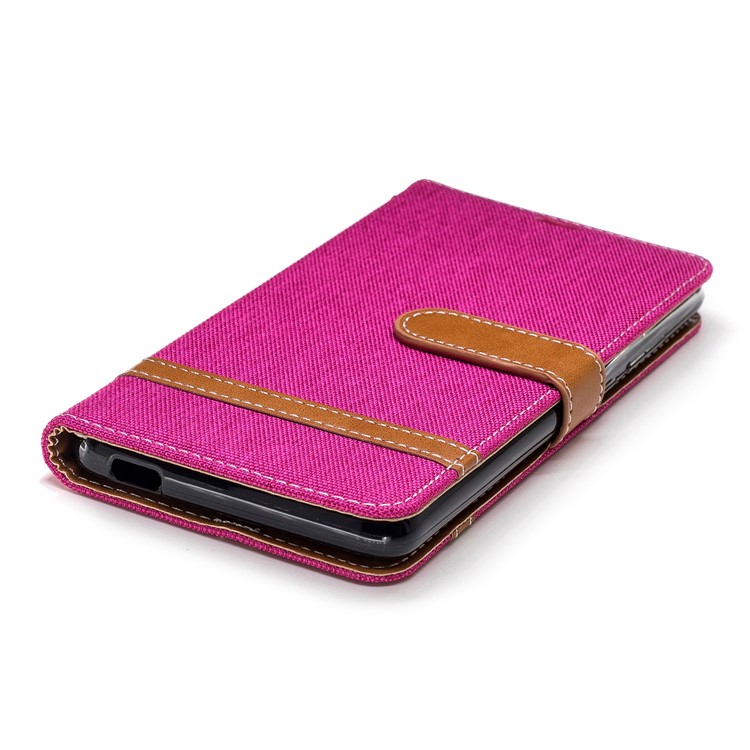 Assorted Color Jeans Cloth Wallet Stand Leather Mobile Casing for Nokia 2.1 - Rose-6