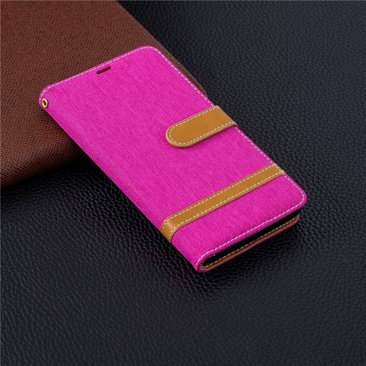 Assorted Color Jeans Cloth Wallet Stand Leather Mobile Casing for Nokia 2.1 - Rose-9