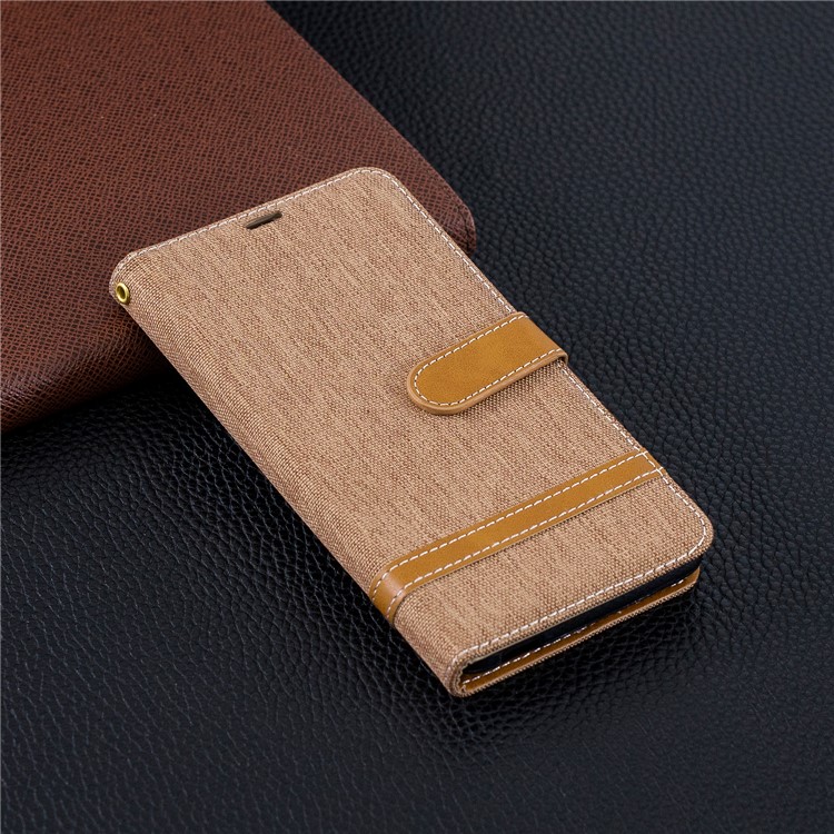 Assorted Color Jeans Cloth Wallet Stand Leather Cell Phone Cover for Nokia 2.1 - Khaki-9