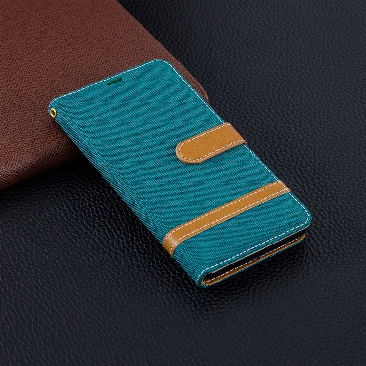 Assorted Color Jeans Cloth Wallet Stand Leather Protective Cover Case for Nokia 2.1 - Green-9