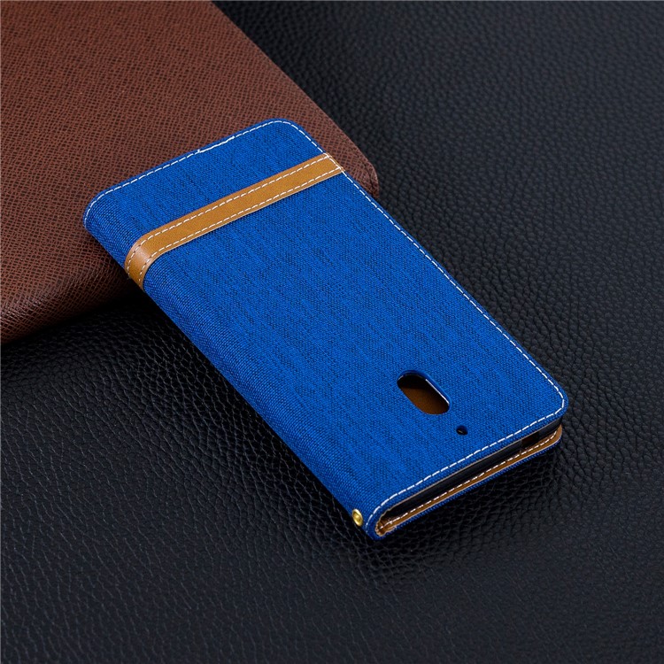 Assorted Color Jeans Cloth Wallet Stand Leather Case Accessory for Nokia 2.1 - Baby Blue-10