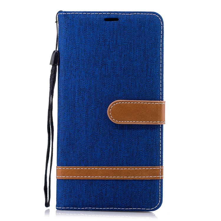 Assorted Color Jeans Cloth Wallet Stand Leather Case Accessory for Nokia 2.1 - Baby Blue-2