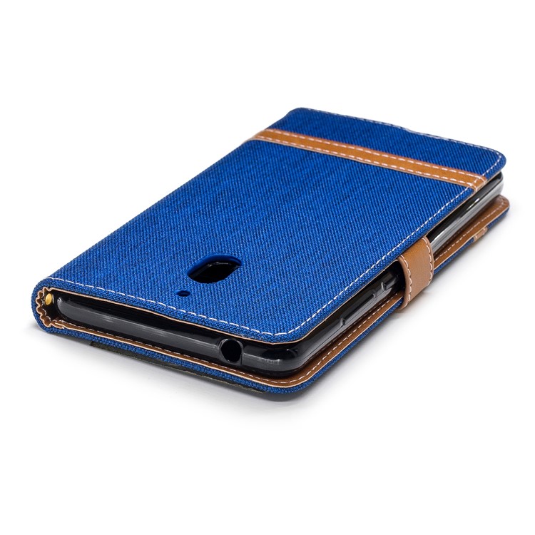 Assorted Color Jeans Cloth Wallet Stand Leather Case Accessory for Nokia 2.1 - Baby Blue-7