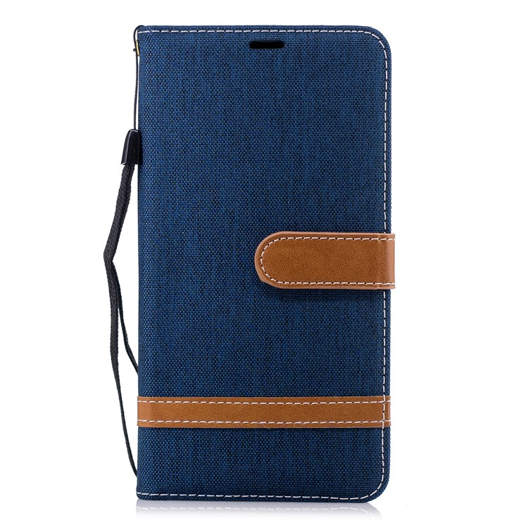 Assorted Color Jeans Cloth Wallet Stand Leather Flip Shell Case for Nokia 2.1 - Dark Blue-2