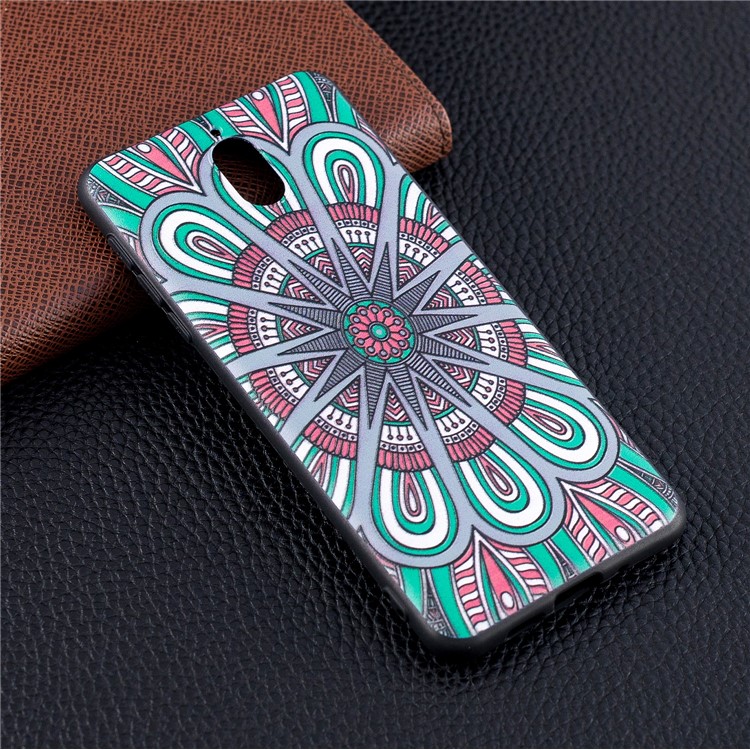 Pattern Printing Embossed TPU Case for Nokia 3.1 - Symmetric Pattern-2