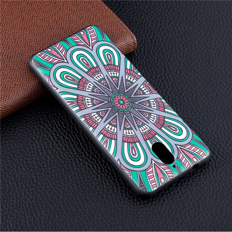 Pattern Printing Embossed TPU Case for Nokia 3.1 - Symmetric Pattern-3