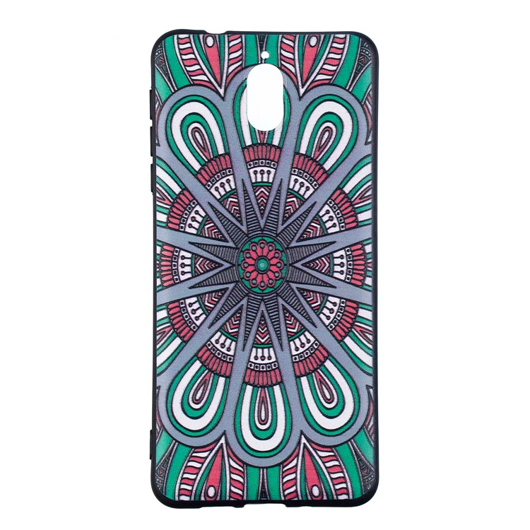 Pattern Printing Embossed TPU Case for Nokia 3.1 - Symmetric Pattern-4