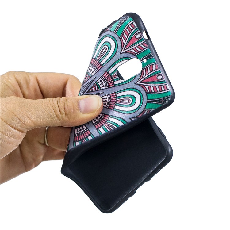 Pattern Printing Embossed TPU Case for Nokia 3.1 - Symmetric Pattern-7