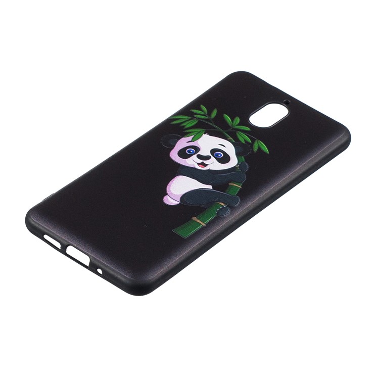 Pattern Printing Embossed TPU Back Case for Nokia 3.1 - Panda Pattern-5