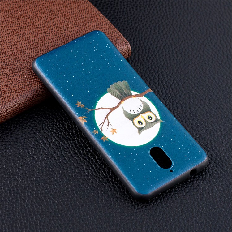 Pattern Printing Embossed TPU Cell Phone Case for Nokia 3.1 - Owl on the Branch-3