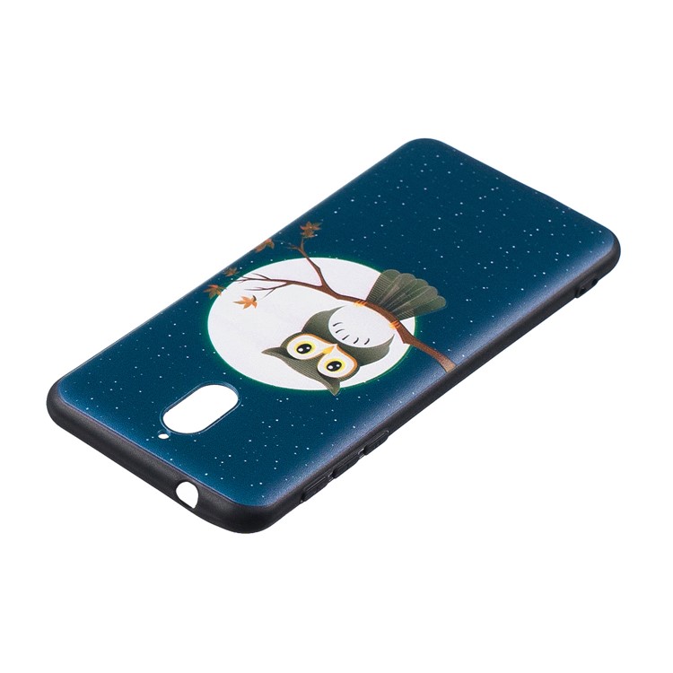 Pattern Printing Embossed TPU Cell Phone Case for Nokia 3.1 - Owl on the Branch-6
