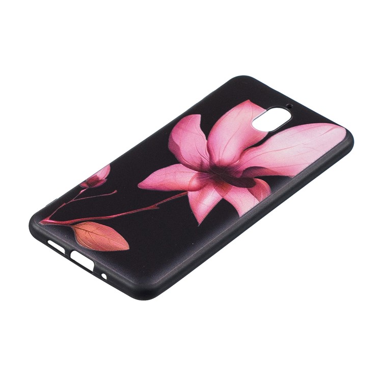 Pattern Printing Embossed TPU Case Shell for Nokia 3.1 - Flower Pattern-5