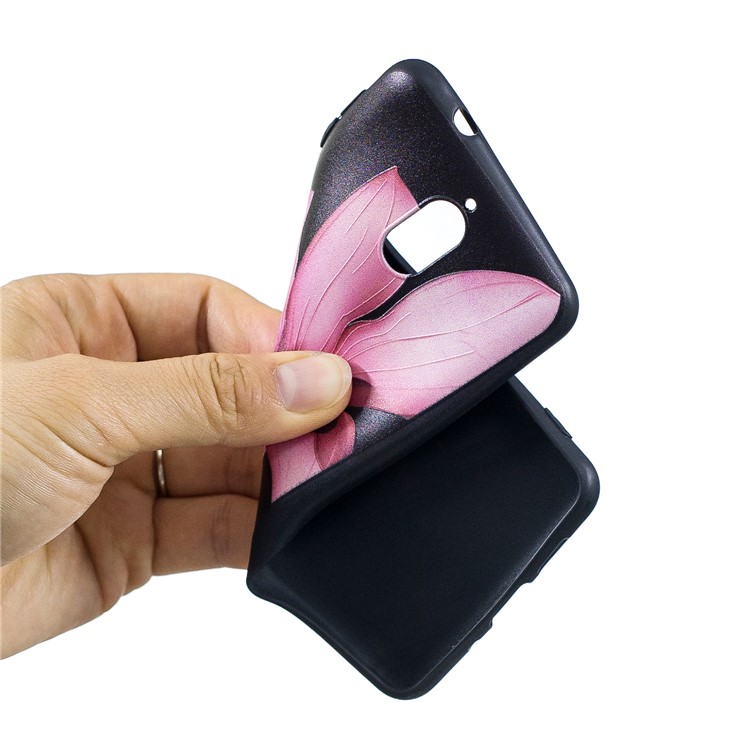 Pattern Printing Embossed TPU Case Shell for Nokia 3.1 - Flower Pattern-7