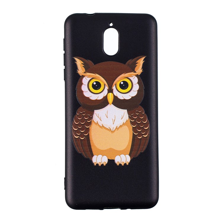 Pattern Printing Embossed TPU Phone Cover Case for Nokia 3.1 - Brown Owl-4