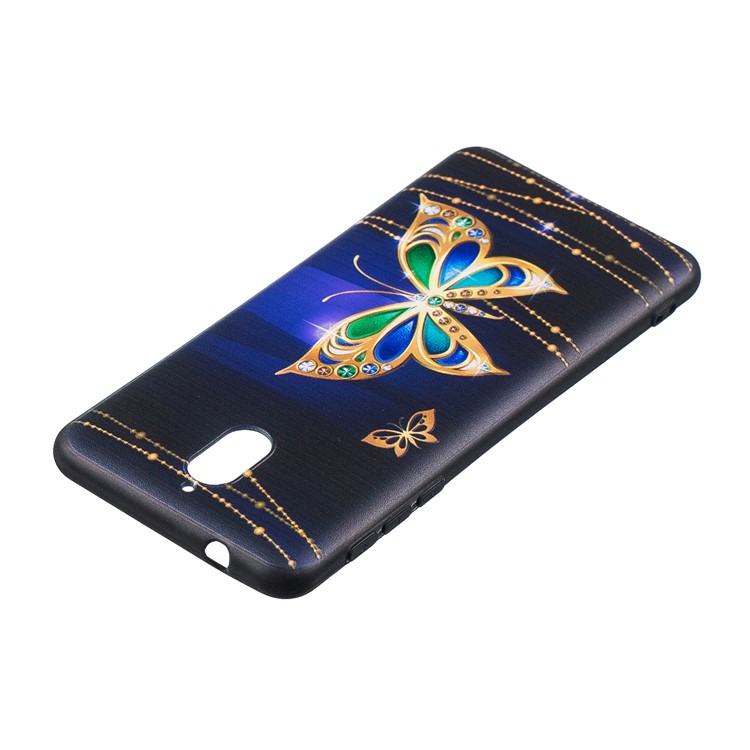 Pattern Printing Embossed TPU Protective Case for Nokia 3.1 - Colorized Butterfly-6