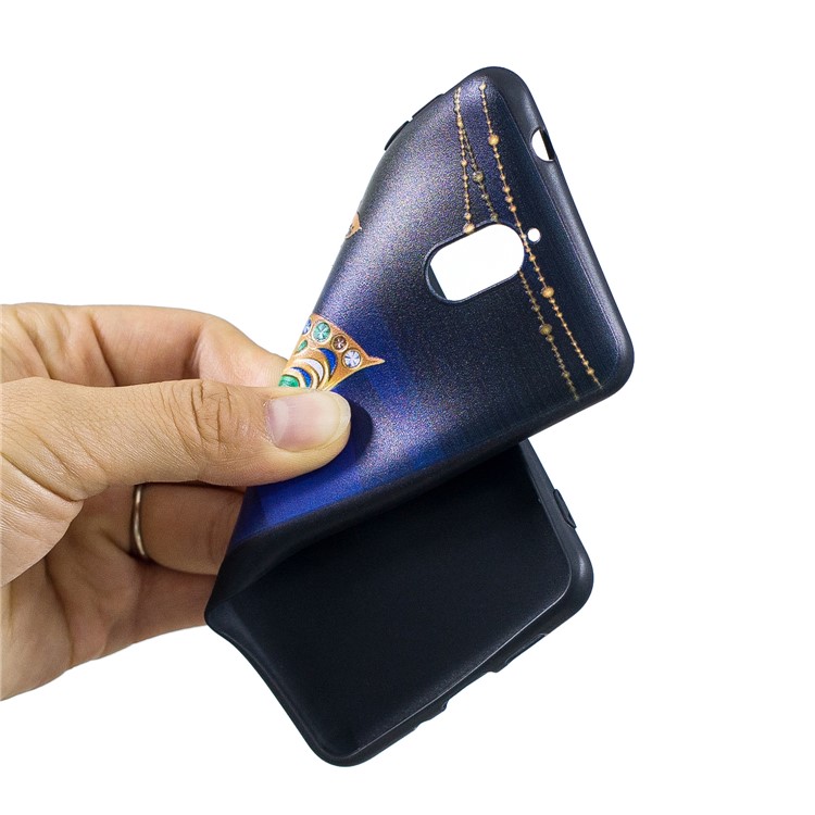 Pattern Printing Embossed TPU Protective Case for Nokia 3.1 - Colorized Butterfly-7
