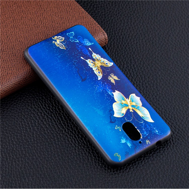 Pattern Printing Embossed TPU Mobile Phone Case for Nokia 3.1 - Butterfly Pattern-3