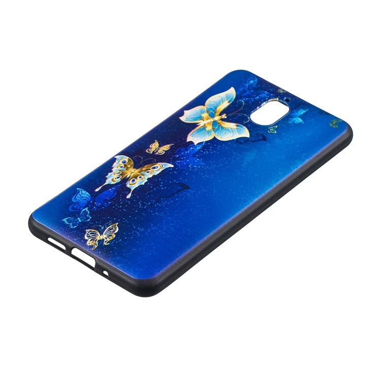 Pattern Printing Embossed TPU Mobile Phone Case for Nokia 3.1 - Butterfly Pattern-5