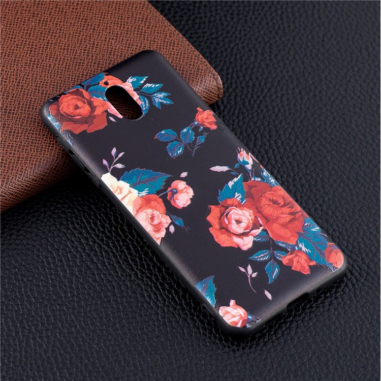 Pattern Printing Embossed Soft TPU Case for Nokia 3.1 - Vivid Flowers-2