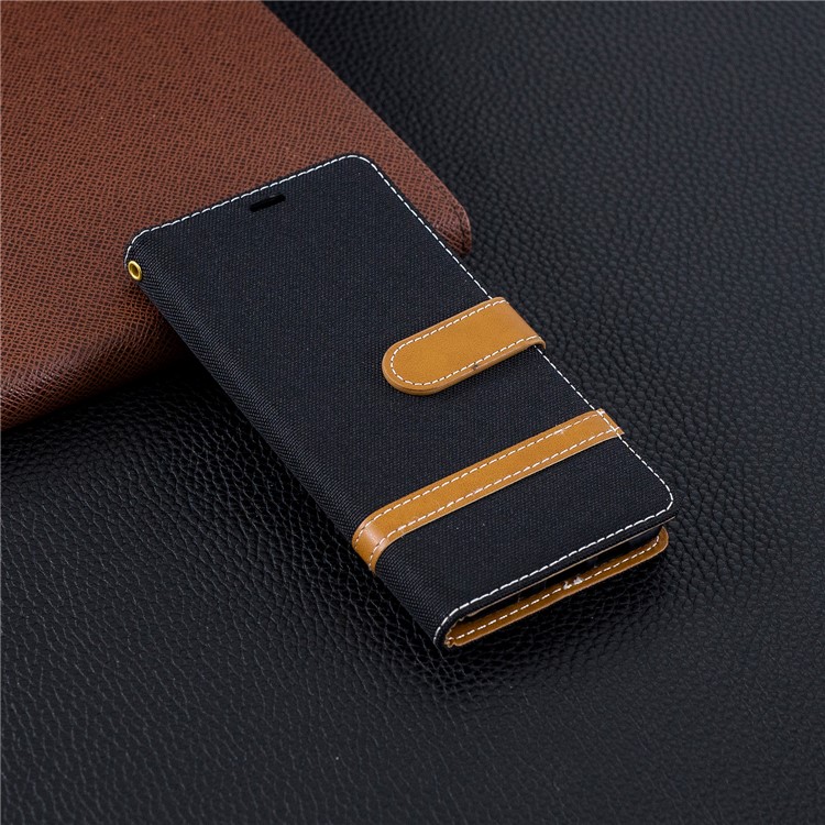 Assortiment De Jeans De Couleur Étui En Cuir De Support De Portefeuille Pour Nokia 3.1 - Noir-10