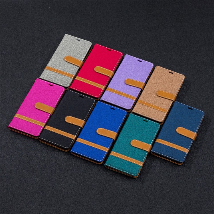 Assortiment De Jeans De Couleur Étui En Cuir De Support De Portefeuille Pour Nokia 3.1 - Noir-12