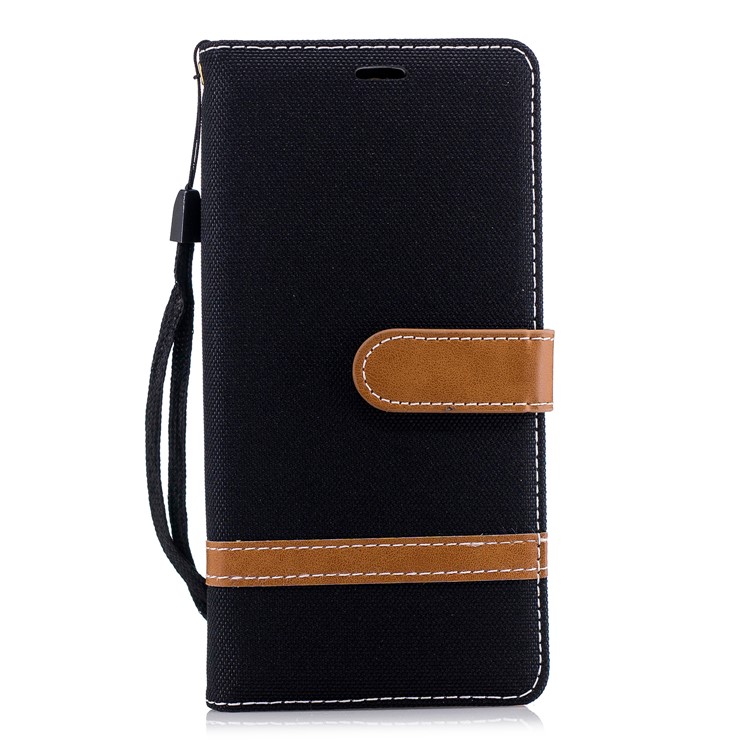 Assortiment De Jeans De Couleur Étui En Cuir De Support De Portefeuille Pour Nokia 3.1 - Noir-2