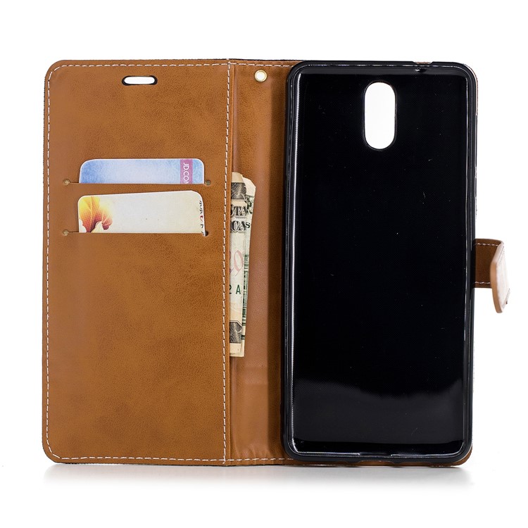 Assortiment De Jeans De Couleur Étui En Cuir De Support De Portefeuille Pour Nokia 3.1 - Noir-8