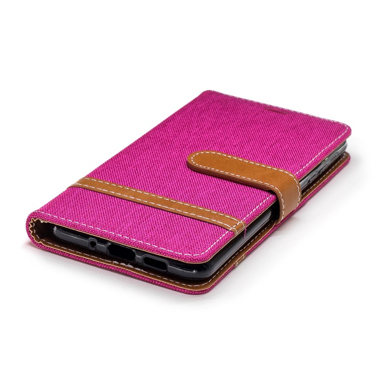 Assorted Color Jeans Cloth Leather Wallet Cover for Nokia 3.1 - Rose-6