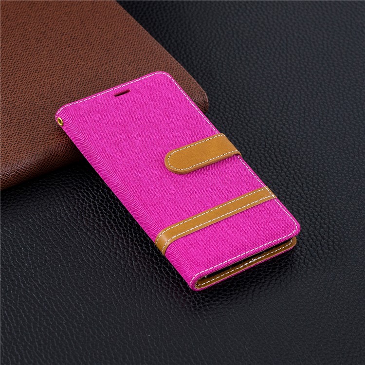 Assorted Color Jeans Cloth Leather Wallet Cover for Nokia 3.1 - Rose-9
