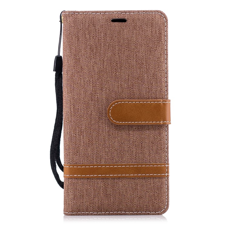Assorted Color Jeans Cloth Leather Wallet Phone Case for Nokia 3.1 - Khaki-2