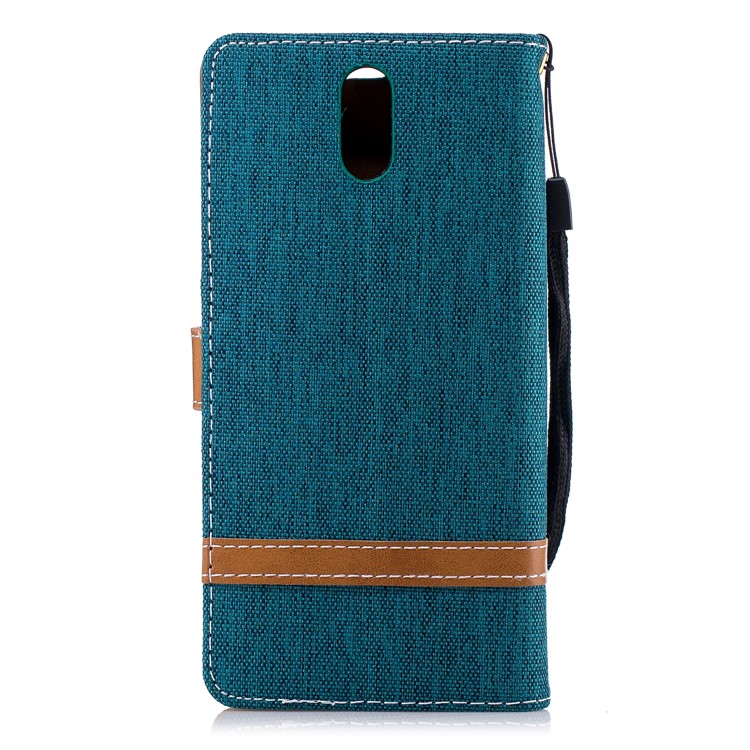 Assorted Color Jeans Cloth Wallet Leather Case with Stand for Nokia 3.1 - Green-3