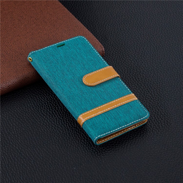Assorted Color Jeans Cloth Wallet Leather Case with Stand for Nokia 3.1 - Green-9