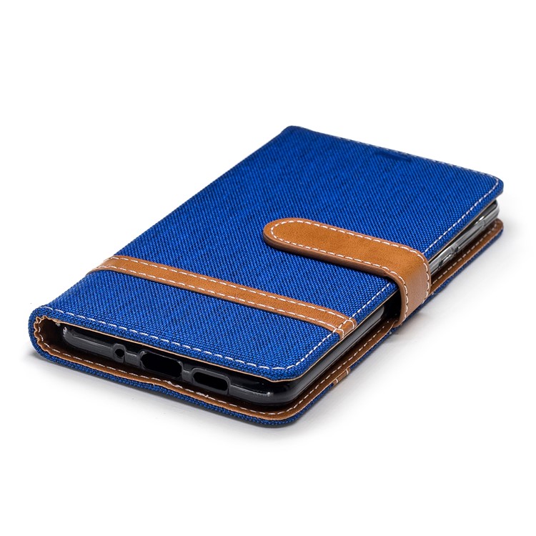 Assorted Color Jeans Cloth Wallet Leather Cover with Stand for Nokia 3.1 - Baby Blue-6