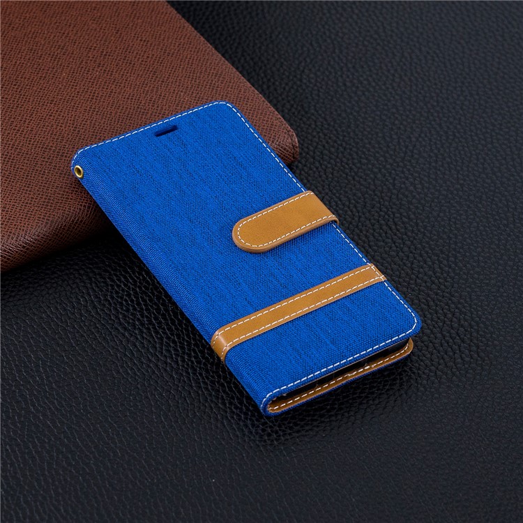 Assorted Color Jeans Cloth Wallet Leather Cover with Stand for Nokia 3.1 - Baby Blue-9