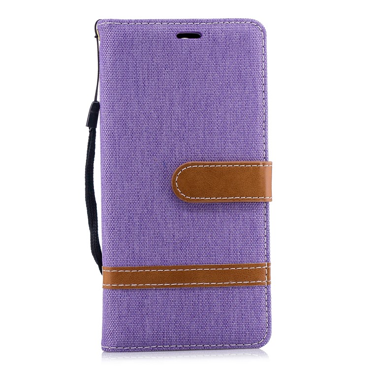 Assorted Color Jeans Cloth Wallet Leather Magnetic Case for Nokia 3.1 - Purple-2