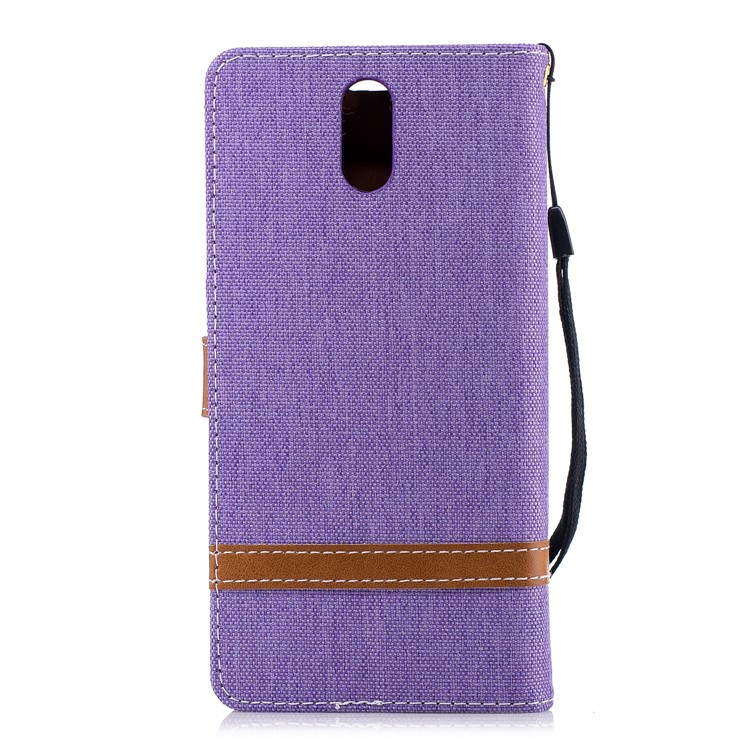 Assorted Color Jeans Cloth Wallet Leather Magnetic Case for Nokia 3.1 - Purple-3