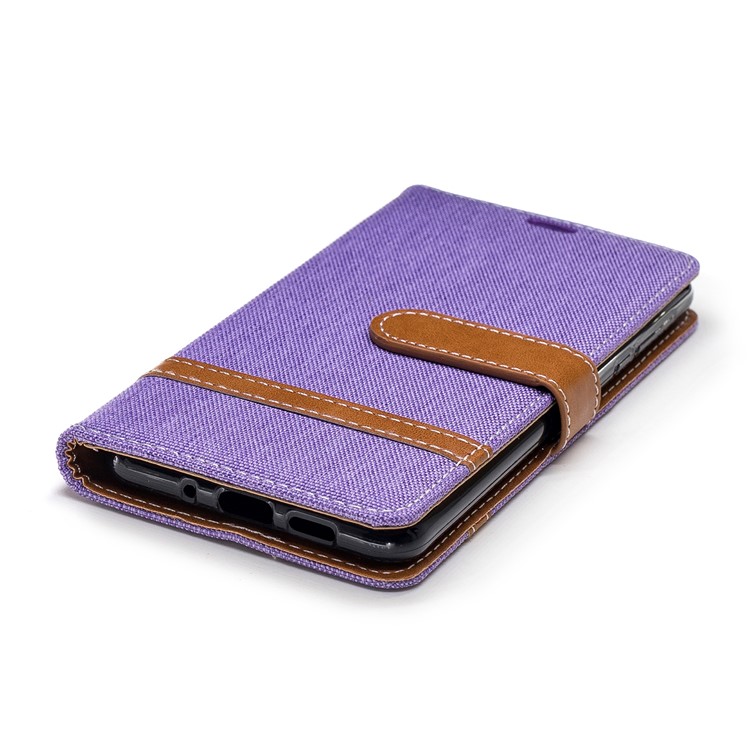 Assorted Color Jeans Cloth Wallet Leather Magnetic Case for Nokia 3.1 - Purple-6