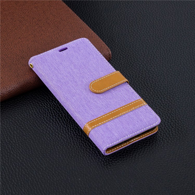 Assorted Color Jeans Cloth Wallet Leather Magnetic Case for Nokia 3.1 - Purple-9