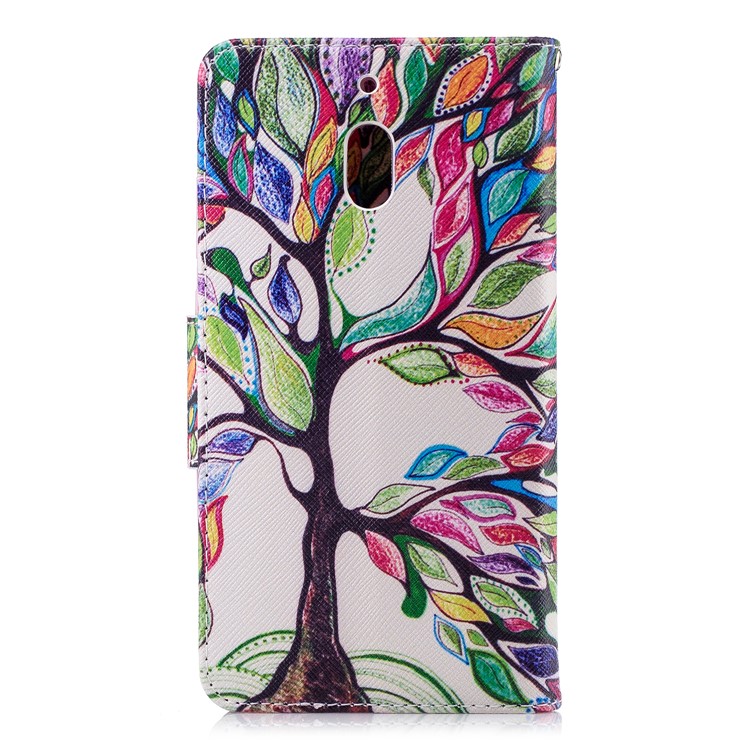Pattern Printing PU Leather Protection Cell Phone Shell for Nokia 2.1 - Colorized Tree-3