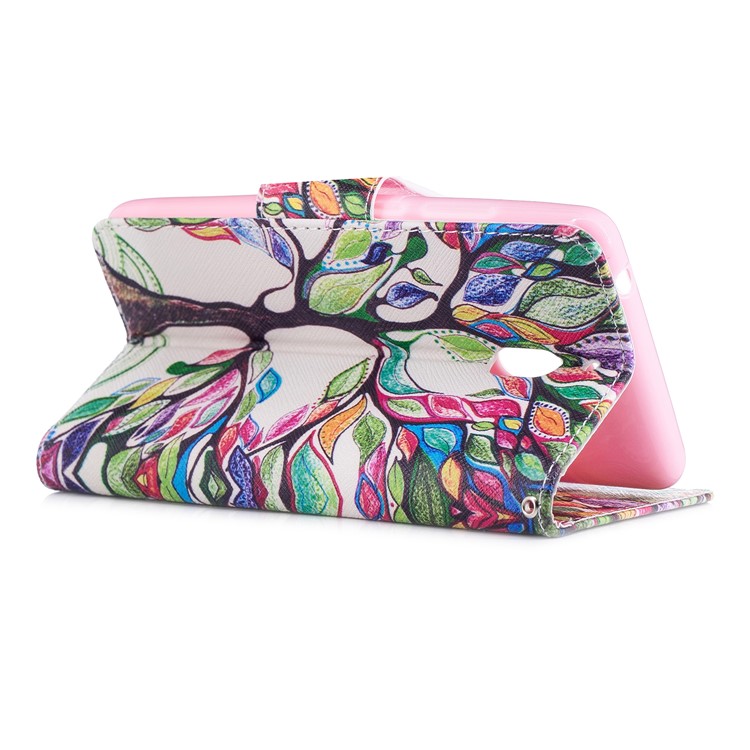 Pattern Printing PU Leather Protection Cell Phone Shell for Nokia 2.1 - Colorized Tree-4